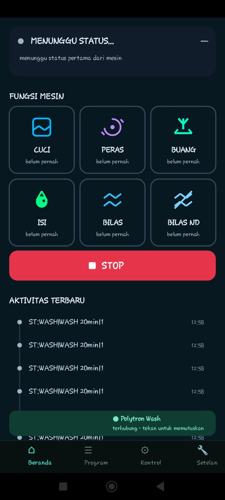 Polytron Wash Native Android Companion App